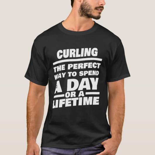 カーリングライフタイムことわざカーラー Tシャツ (正面)