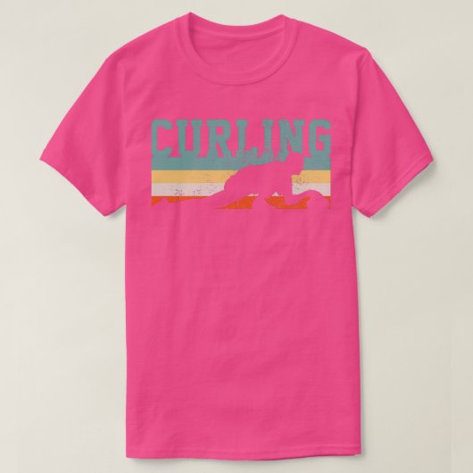 カーリングレトロ Tシャツ (デザイン正面)