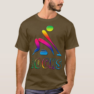 カーリングロックスレインボーカーラーギフト Tシャツ