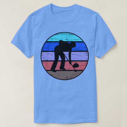 カーリングヴィンテージレトロ2 3 Tシャツ (デザイン正面)