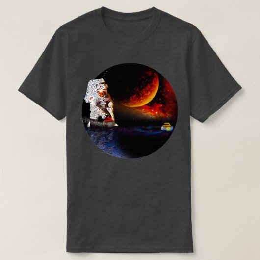 カーリング宇宙飛行士 Tシャツ (デザイン正面)