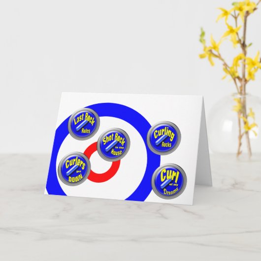 カーリング岩 カード (黄色い花)