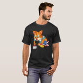 カーリング猫 Tシャツ (正面フル)