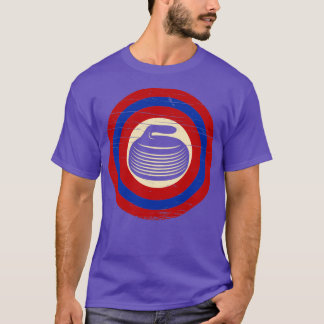 カーリング石動揺して円 Tシャツ