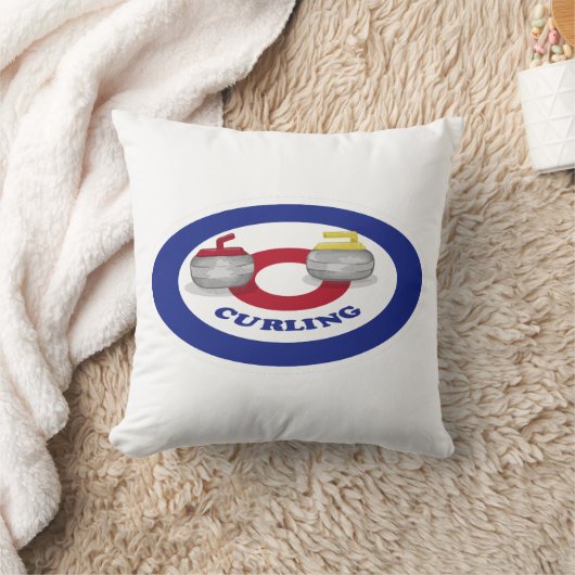 カーリング石 クッション (ブランケット)