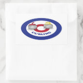 カーリング石 長方形シール (バッグ)