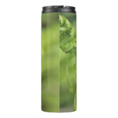 カーリング葉ファーンの、緑ぼやけ、背景 タンブラー (裏面)