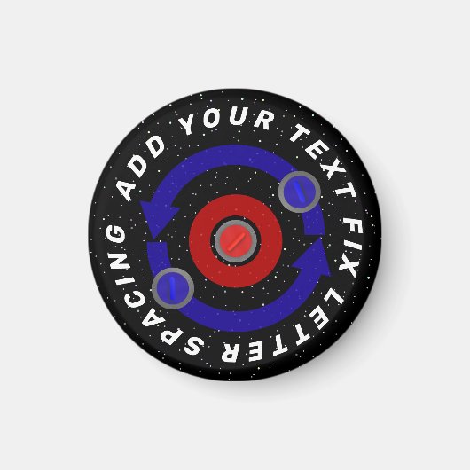 カーリング転がストーンは地球の軌道のような マグネット (正面)