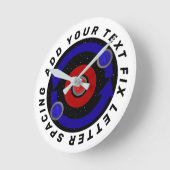 カーリング転がストーンは地球の軌道のような ラウンド壁時計 (傾斜)