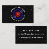 カーリング転がストーンは地球の軌道のような 名刺 (正面/裏面)