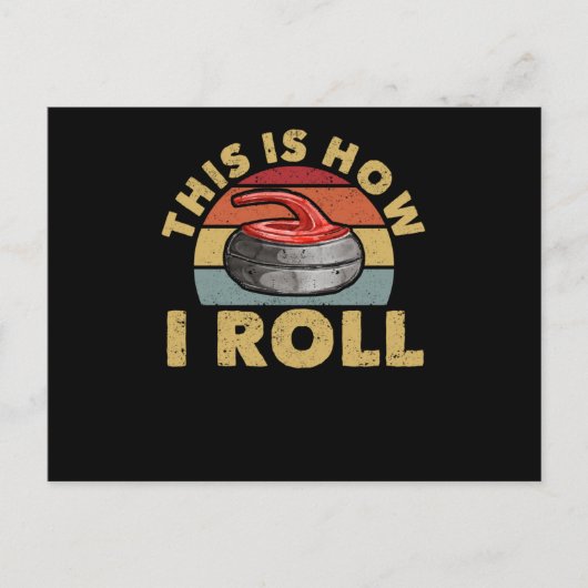 カーリング転が選手のファンのウィンタースポーツカーレの方法 ポストカード (正面)