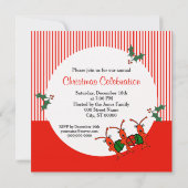 カーリング・クローフィッシュ / ロブスターのクリスマスパーティ 招待状 (裏面)