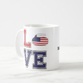 カーリングUSAマグカップ 名入れ可能 コーヒーマグカップ (正面左)