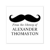 カーリーお洒落ムスタヒシルエット図書室 セルフインキングスタンプ (デザイン)