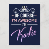 カーリーもちろん私の名素晴らし前だ ポストカード (正面)