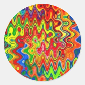 カーリーカラーステッカー ラウンドシール