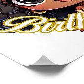 カーリークラウン:誕生日クイーンチビ(小さくかわいく書いた感じ)アート ポスター (角)