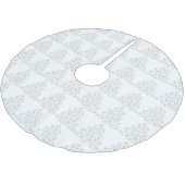 カーリークリスマスツリースカート白 ブラッシュドポリエステルツリースカート (アングル)