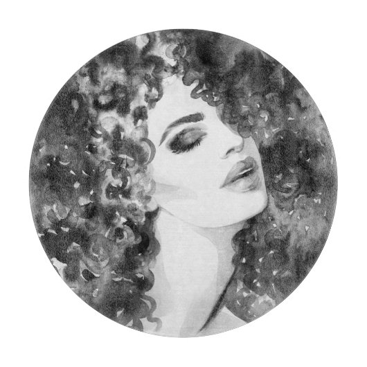 カーリーグレース：ファッション水カラー美しい カッティングボード (正面)