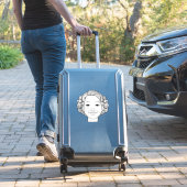 カーリーコイフ：女の子の図解入りの、写真付きのポートレート シール (スーツケースインサイチュ)