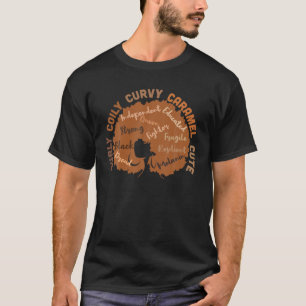 カーリーコリーカーラミルかわいこちゃんアフロアフリカンアメリ Tシャツ