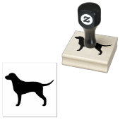 カーリーコーテッドレトリバー犬の品種のシルエット ラバースタンプ (押印)