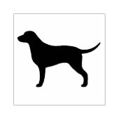 カーリーコーテッドレトリバー犬の品種のシルエット ラバースタンプ (インプリント)