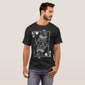 カーリーコーテッドレトリバー ハートの王様 犬 Tシャツ (正面フル)