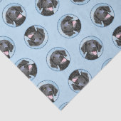 カーリーコーテッド絵を描レトリバーのオリジナルドッグアート 薄葉紙 (詳細)