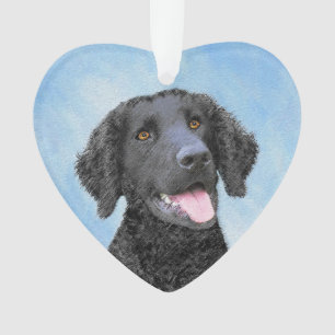 カーリーコーテッド絵画リトリエバー – Dog Art オーナメント