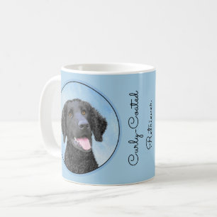 カーリーコーテッド絵画リトリエバー – Dog Art コーヒーマグカップ
