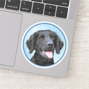 カーリーコーテッド絵画リトリエバー – Dog Art シール
