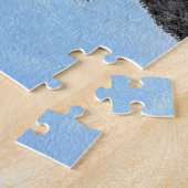 カーリーコーテッド絵画リトリエバー – Dog Art ジグソーパズル (側面)