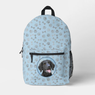 カーリーコーテッド絵画リトリエバー – Dog Art プリントバックパック