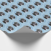 カーリーコーテッド絵画リトリエバー – Dog Art ラッピングペーパー (角)