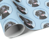 カーリーコーテッド絵画リトリエバー – Dog Art ラッピングペーパー (ロールコーナー)