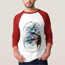 カーリーコートされたレトリエバーのクリスマスプレゼント Tシャツ