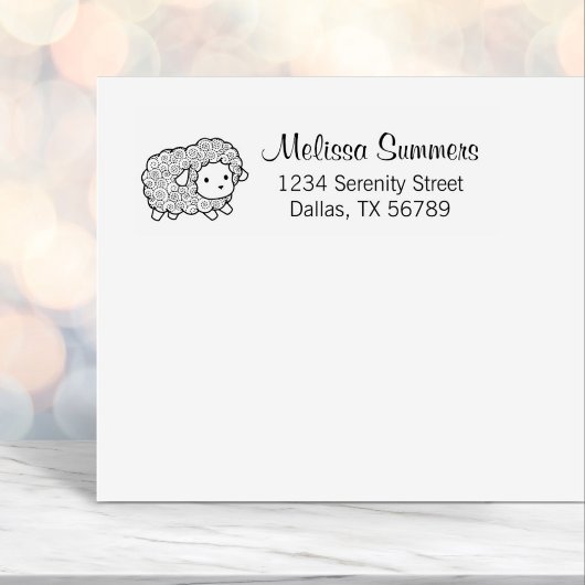 カーリーコートリトルシープエウ差出人住所 セルフインキングスタンプ