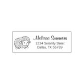 カーリーコートリトルシープエウ差出人住所 セルフインキングスタンプ (デザイン)