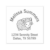 カーリーコートリトルシープラムアーチアドレス セルフインキングスタンプ (デザイン)