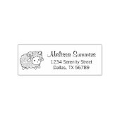 カーリーコートリトルシープラム差出人住所 セルフインキングスタンプ (デザイン)