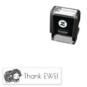 カーリーコート感謝してい小羊Ewe （あなた） セルフインキングスタンプ (インサイチュ)