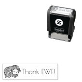 カーリーコート感謝してい小羊Ewe （あなた） セルフインキングスタンプ (インサイチュ)