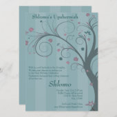 カーリーツリー – 青い招待 招待状 (正面/裏面)