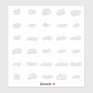 カーリーハーブとスパイスラベル シール