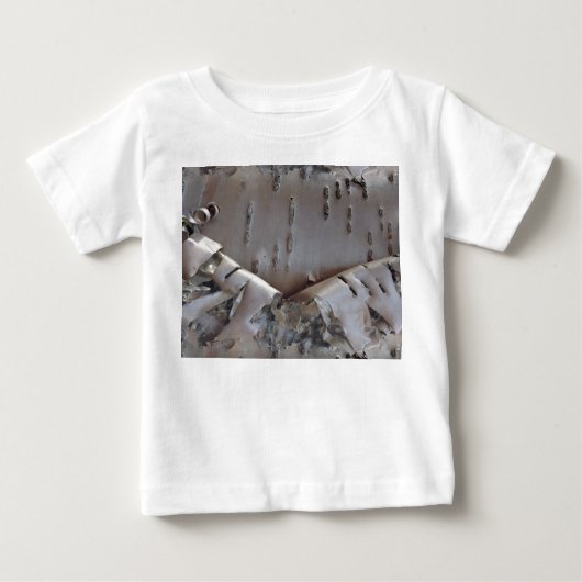 カーリーバーチの樹皮 ラスティック ベビーTシャツ (正面)
