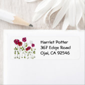 カーリーフラワーかわいいガーリーレトロフローラ ラベル (インサイチュ)