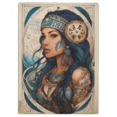 「カーリープリンセスの女性のクリップボード」 クリップボード (裏面)