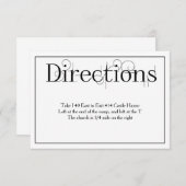 カーリープリント結婚の指示詳細カード エンクロージャーカード (正面/裏面)