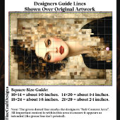 カーリーヘアウーマン、モザイクポートレートEB8Rデコページ 薄葉紙